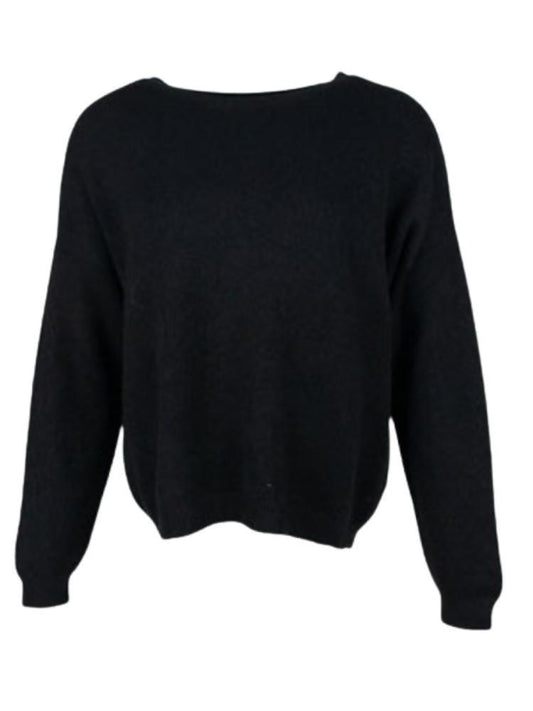 Alexandre Laurent Knitted viscose sweater 14 Zwart
