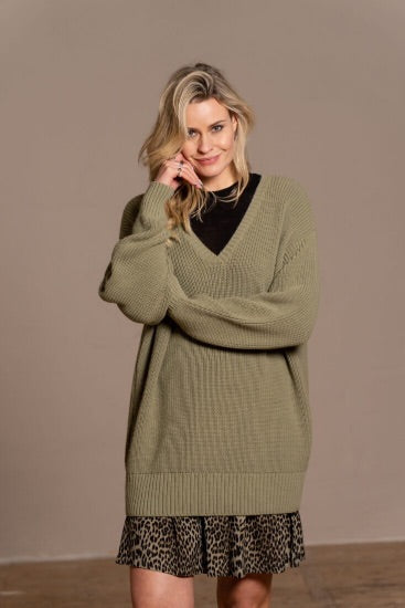 Juul & Belle Milly Knitted Pull Olive