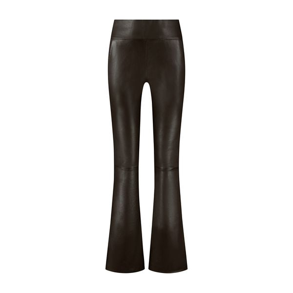 AMAYA AMSTERDAM Sunny leather trouser Dark Brown