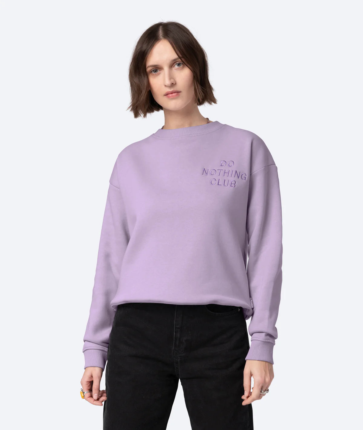 On Vacation Do Nothing Club Sweater Light Purple