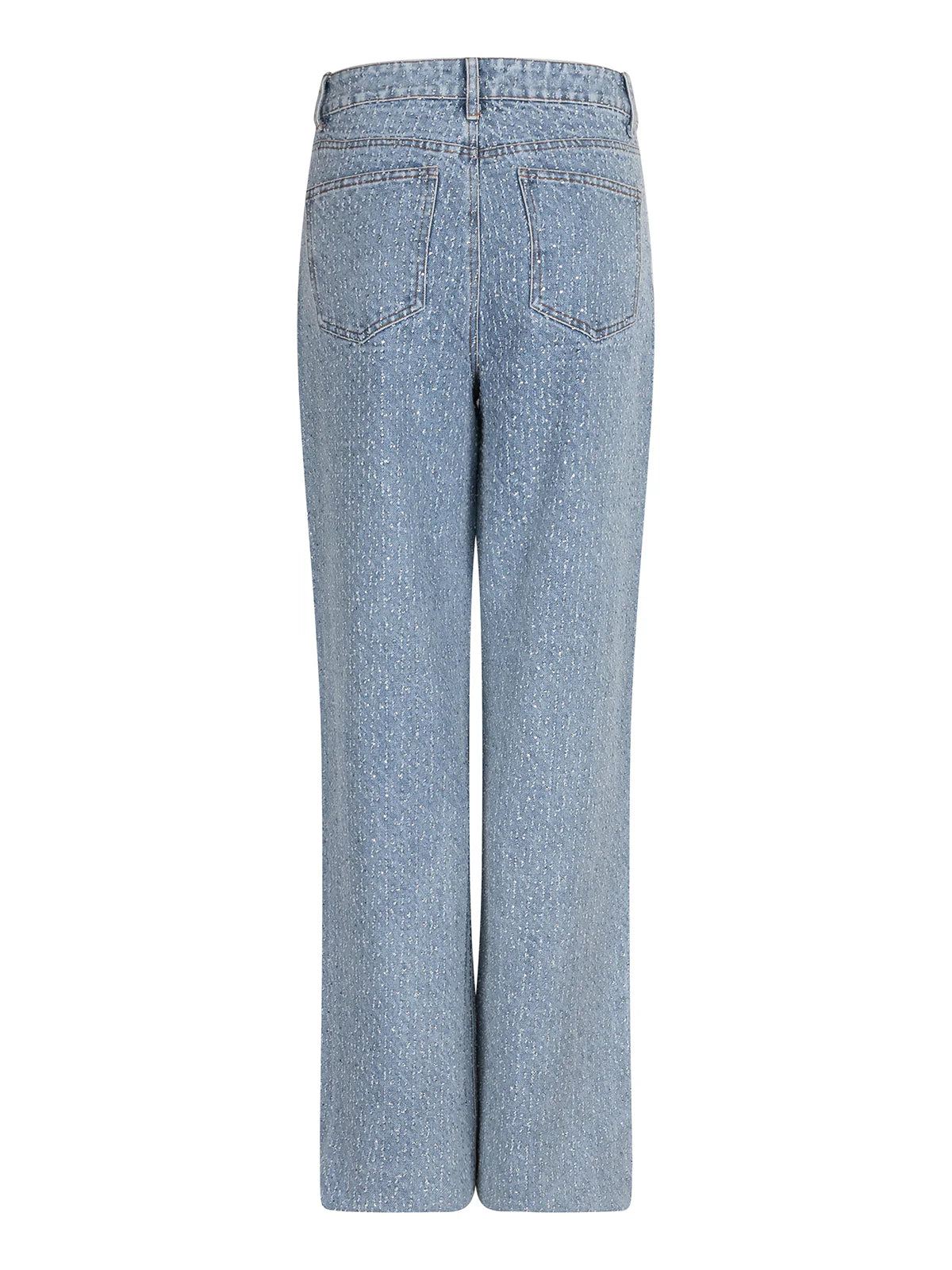 Ambika Liza Jeans wide leg glitter blauw