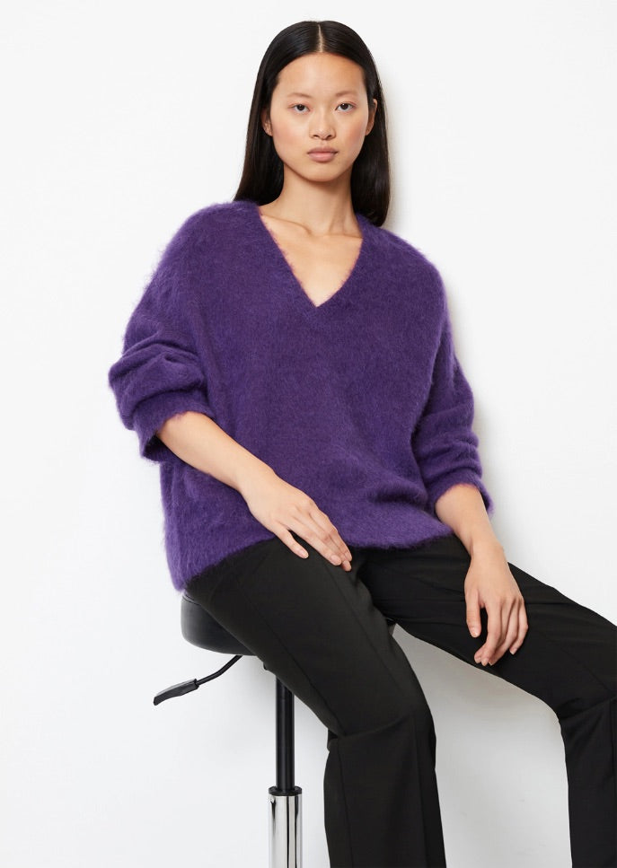Marc O' Polo Knitted Pullover Long Sleeve 679 Shiny Purple