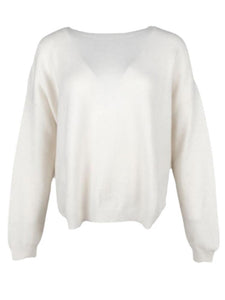 Alexandre Laurent Knitted viscose sweater 02 Ecru