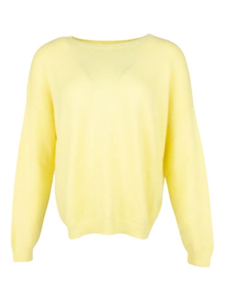 Alexandre Laurent Knitted viscose sweater 24 Geel