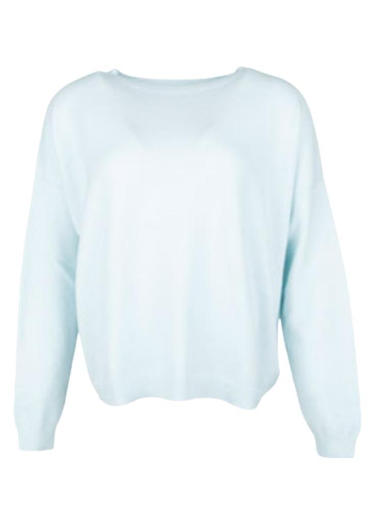Alexandre Laurent Knitted viscose sweater 34 Baby blue