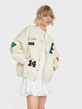 Afbeelding in Gallery-weergave laden, Alix the Label Patched Bomber Jacket
