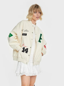 Alix the Label Patched Bomber Jacket