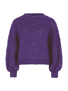 Ambika Knitted Sweater Glitter Paars
