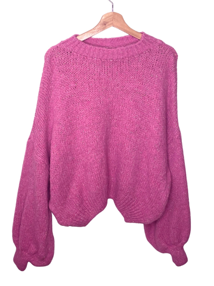 Ambika Knitted Sweater Glitter roze