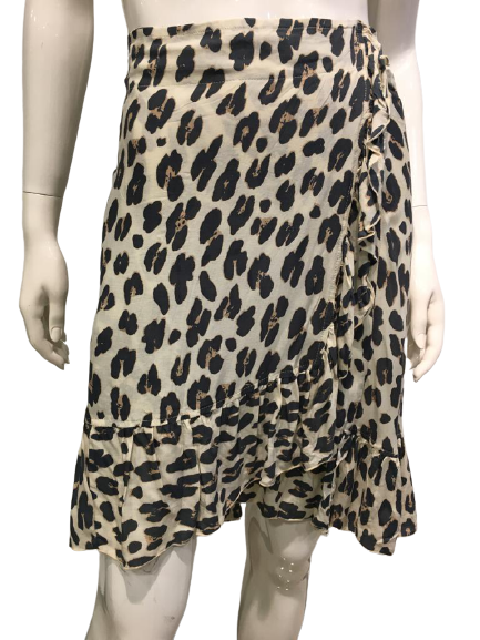 Bindi Short Wrap Skirt 0418 Leopard S