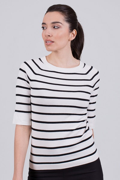 The Clothed Moscow top viscose  Off-White/Black