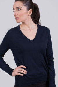The Clothed Paris merino pullover Navy
