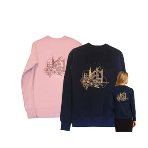 Pink Street Art Sweater Bavo Navy Blue