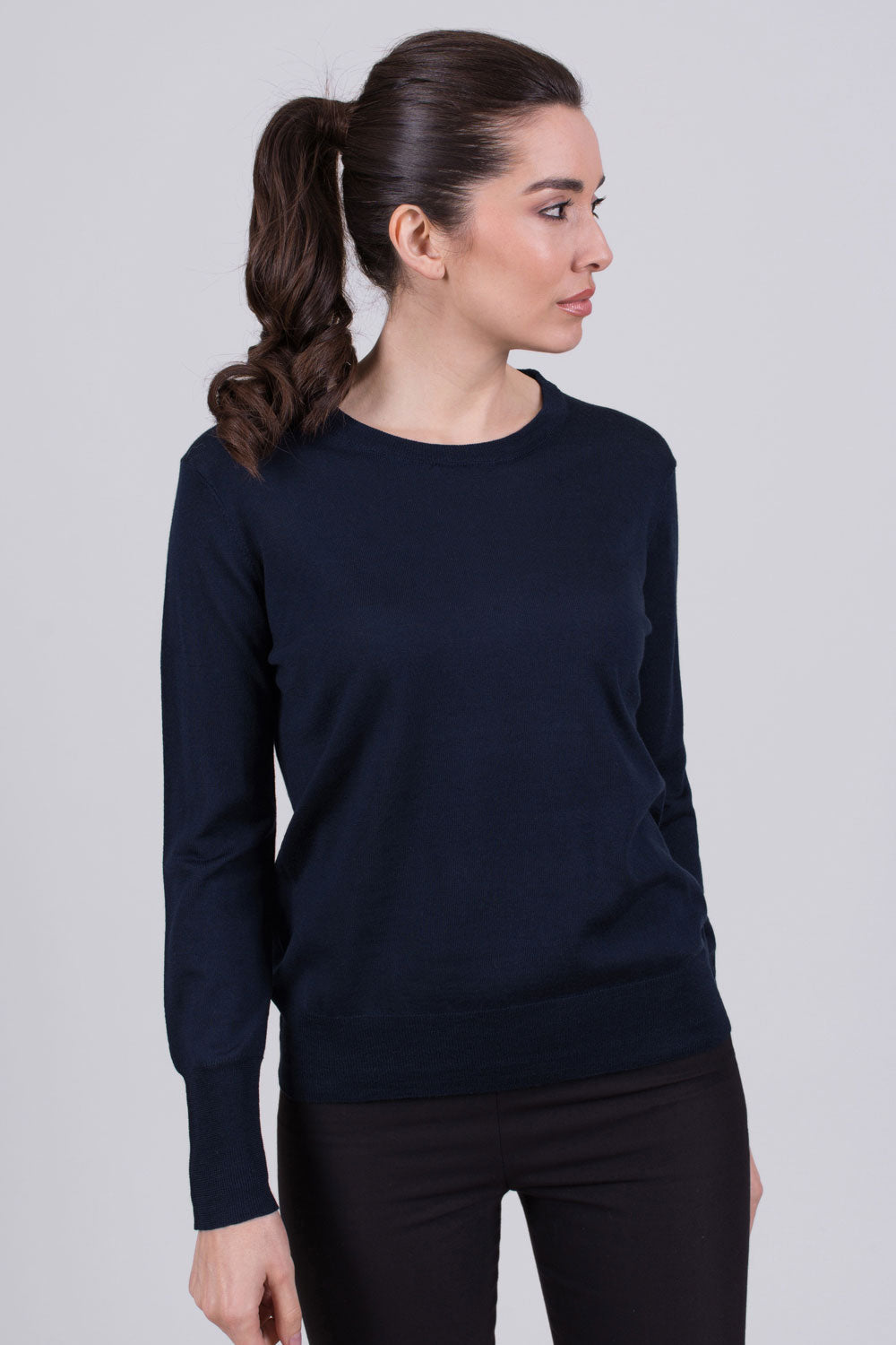The Clothed Barcelona Merino Pull Navy