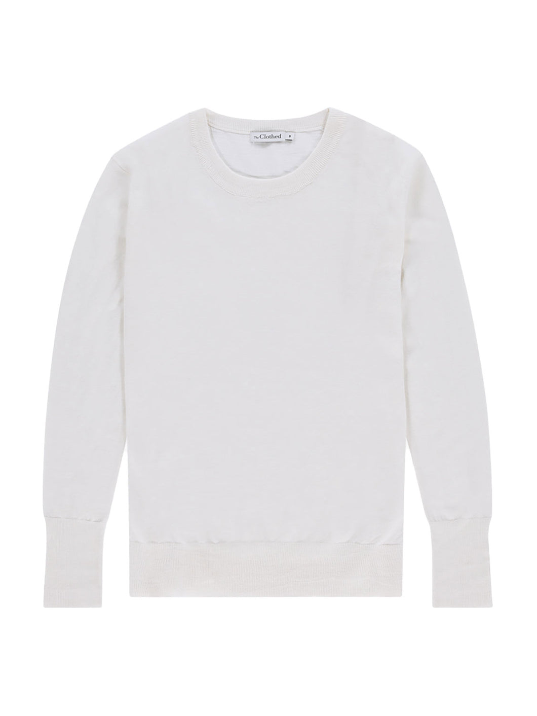 The Clothed Barcelona Merino Pull Off white