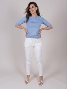 The Clothed Moscow top viscose Chambray Blue