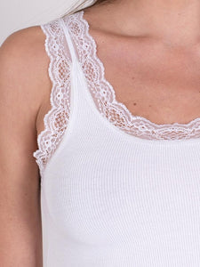 The Clothed Ibiza Lace Top Off white