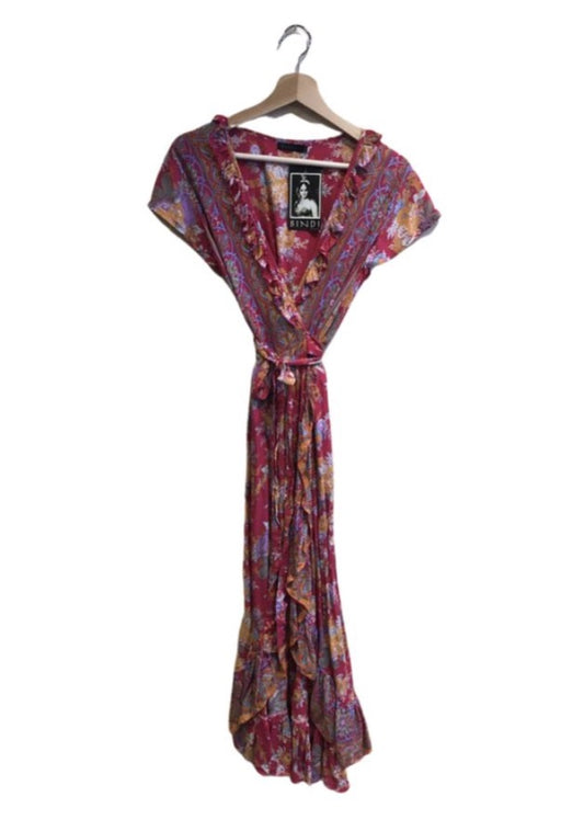 BINDI LONG WRAP DRESS 0173 Janger Border